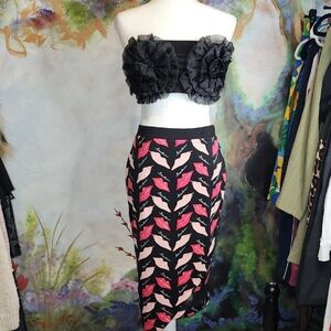 Zara Organza Flower Bandeau Top